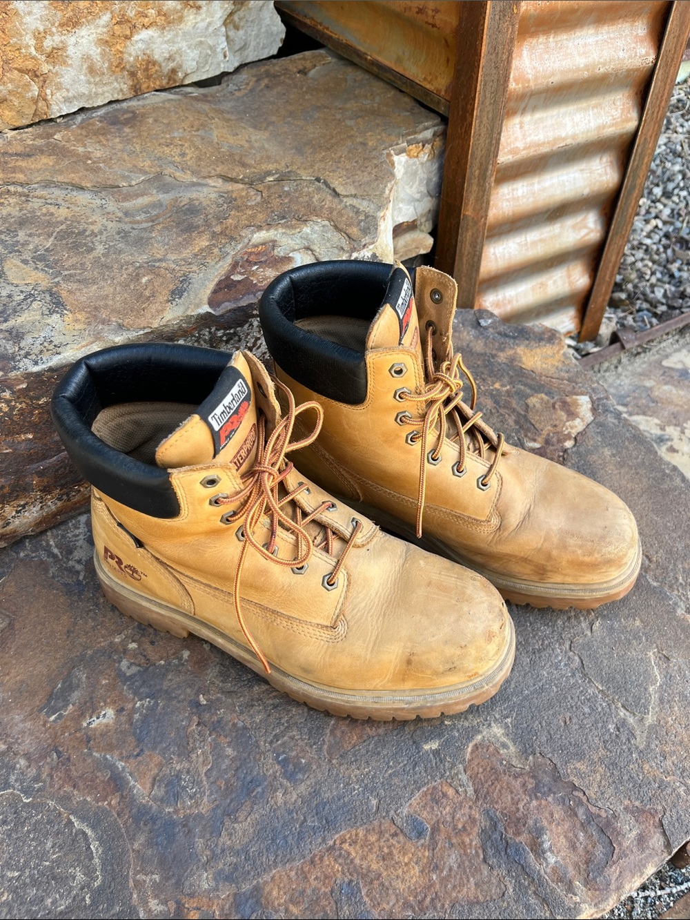Timberland Men's Steel Toe Work Boots - Tan